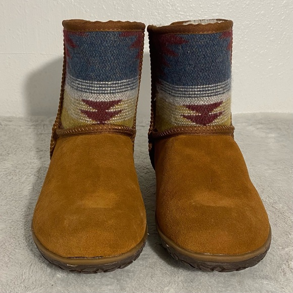 Minnetonka Tali Brown Suede Faux Fur Lined Boots Women’s Size 11M - Picture 4 of 14